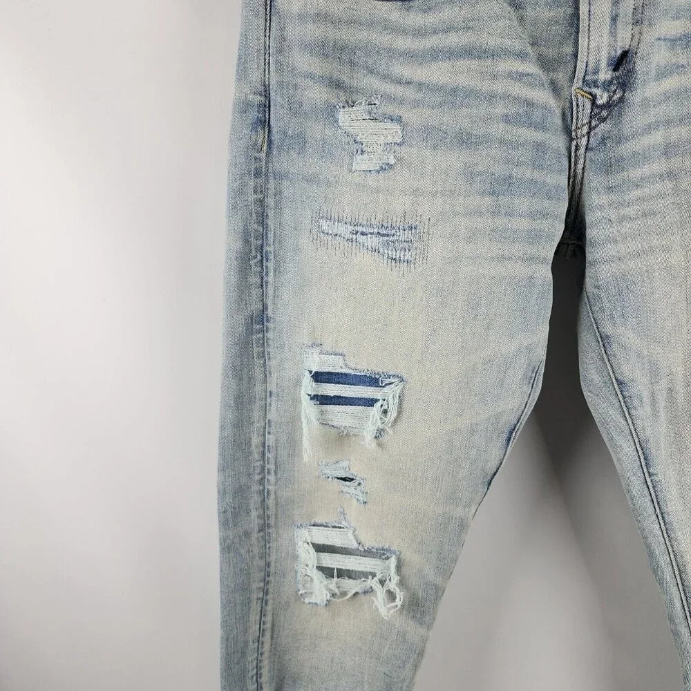 SOLD OUT American Eagle Jeans Mens 31x30 Blue Airflex + Temp Tech Skinny NWT - Picture 7 of 13